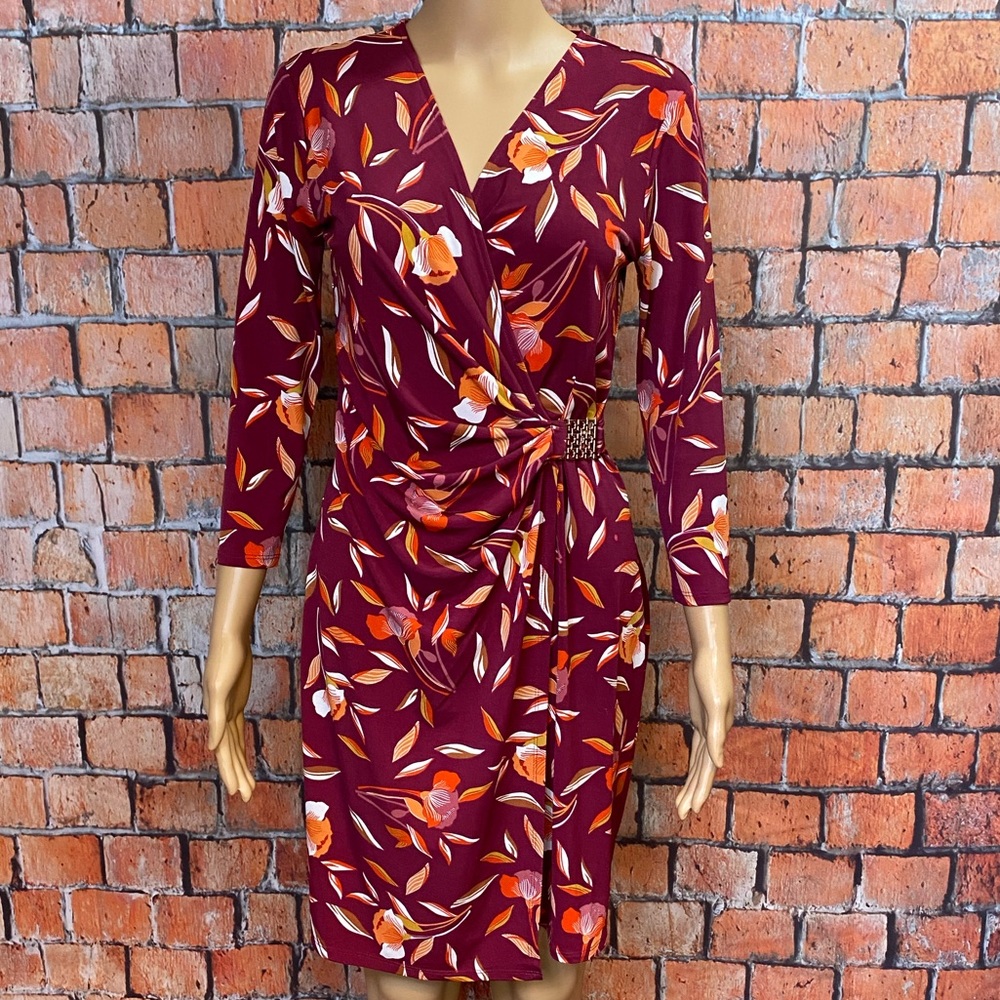 Luxology Floral‎ Mock Wrap Dress